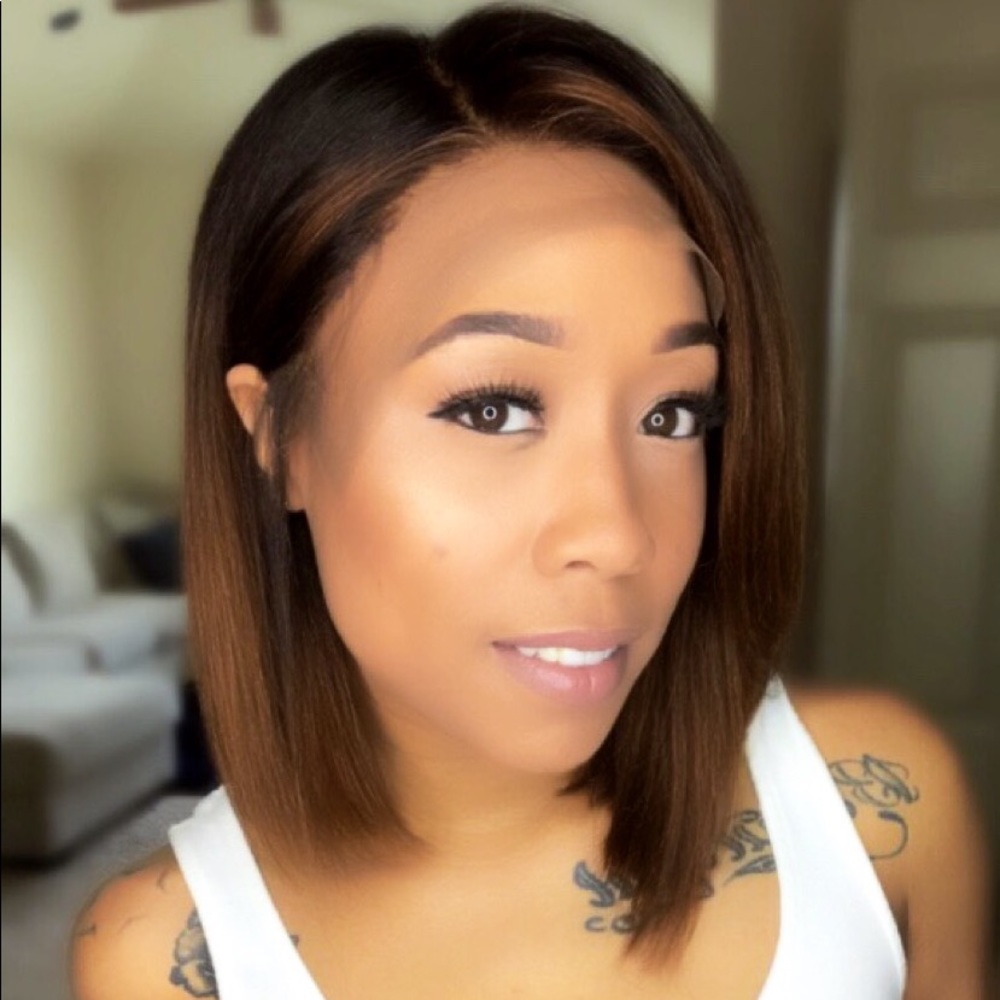 Full Lace Virgin Human Hair Wig Ombre 360 Wig